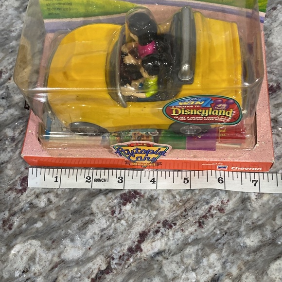Disneyland NWOT Autopia Collectible Yellow Car “Classic” Disney Chevron Car - Picture 13 of 16
